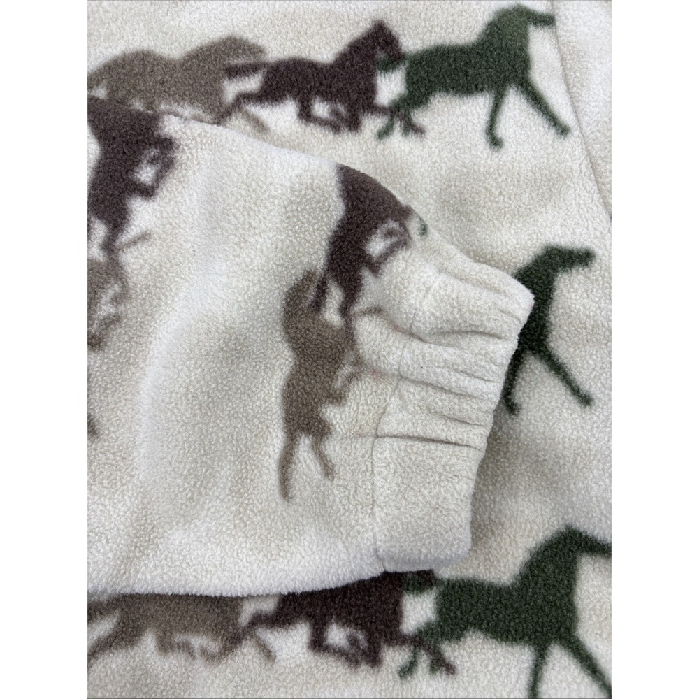 Vintage 90's Polar Tec Outdoor Fleece Galloping Horses XL - Picture 4 of 6